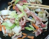 白菜と豚肉の中華あんかけ♪作り方5写真