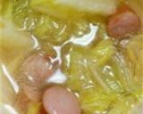 白菜とウインナーの中華スープ作り方15写真