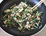 塩こんぶで旨いおつまみ☆ニラ卵焼き作り方5写真