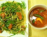 水菜とサーモンの冷製★つけスパゲティ作り方11写真