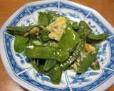 絹さやの卵とじ作り方6写真
