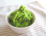 クリスマスリースな抹茶薩摩芋モンブラン★作り方4写真