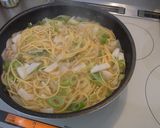 揚げ・納豆・玉ねぎパスタ　味ポン風味作り方7写真