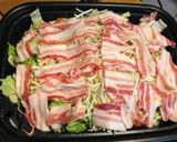豚バラと白菜ホットプレートで蒸し料理作り方2写真