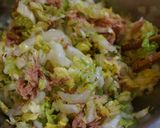 白菜のツナ和え。トッピングに揚げだまを。作り方2写真