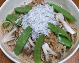 しらす納豆パスタ☆味噌マヨ　全粒粉作り方12写真
