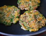 塩昆布と豚肉入りチーズのジョン（チヂミ）作り方7写真