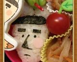 園児弁当(キャラ弁)花かっぱキャラ。作り方4写真