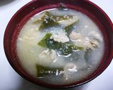 鳥皮と筍の酒粕入り味噌汁作り方8写真