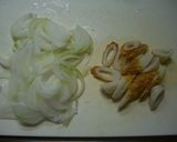 ちくわと玉ねぎの卵とじ作り方1写真
