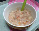 離乳食レンジでトマトとツナのパン粥作り方3写真