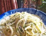 しらすと生海苔のクリームスパゲッティニ作り方4写真