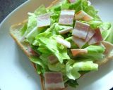 キャベツ×ベーコンのカレー風味トースト作り方4写真