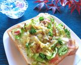 キャベツ×ベーコンのカレー風味トースト作り方7写真