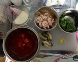 エビとブロッコリーのトマトクリームパスタ作り方1写真
