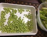 グリーンピースの卵とじ作り方1写真