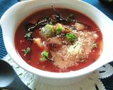 塩昆布×野菜ジュース　たっぷりベジスープ作り方9写真