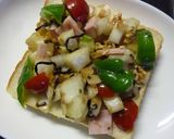 たっぷり野菜♡塩昆布おかかトースト作り方5写真