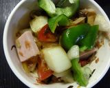 たっぷり野菜♡塩昆布おかかトースト作り方4写真