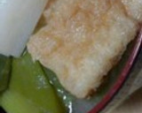 白菜とえのきと厚揚げ(豆腐)の味噌汁作り方8写真