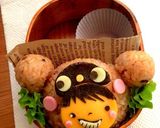 キャラ弁＆デコ弁‼たぬきガール作り方6写真
