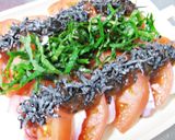 タコとトマトのカルパッチョ*梅塩昆布ドレ作り方9写真