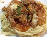 ミートチーズスパゲティ作り方5写真