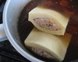 残りを利用☆ハンバーグ詰め高野豆腐の煮物作り方3写真