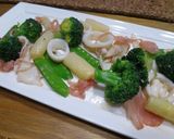 ヤリイカと春野菜のバター和え作り方13写真