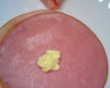 お弁当用！薄切りハムのマヨ包み♡作り方1写真