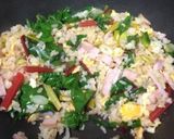 スイスチャードのヘルシー炒飯作り方4写真