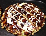 山芋入り♪ぷりぷり海老と豚肉のお好み焼き作り方6写真
