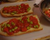 枝豆とトマトのバケットピザ作り方4写真