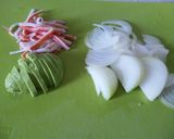 カニカマあんかけアボラーメン作り方1写真