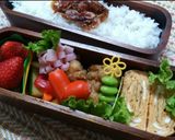 お弁当の隙間おかずに☆簡単ハムのお花作り方9写真