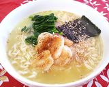 バターでコク旨♡お餅と青菜の塩らーめん作り方5写真