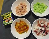 簡単！スパムタコキムチ！作り方1写真