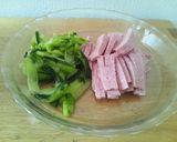 スパム&小松菜炒め作り方1写真