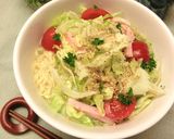 レタスたっぷり　我が家の塩らーめん作り方8写真
