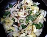 オクラとキャベツの簡単和風チーズパスタ♡作り方4写真
