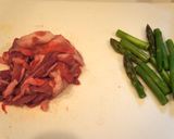 豚肉とアスパラの味噌にんにく炒め作り方1写真