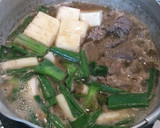 簡単豆腐とネギとお肉だけの肉豆腐作り方4写真