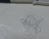 チョコプレート☆ドナルドダック☆作り方1写真