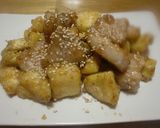 豚ばら肉とさつま芋の照り焼き作り方7写真