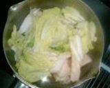 白菜と豚肉のミルク雑炊作り方3写真