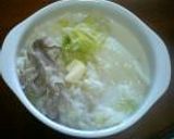 白菜と豚肉のミルク雑炊作り方5写真