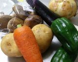 色々野菜のオーブン焼き**春作り方1写真