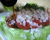 ポン酢でサラダ☆トマトと玉ねぎ／大葉必須作り方5写真