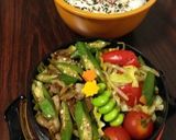 お弁当に♪豚とオクラの梅ポン炒め作り方5写真