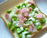 やさいとハムのゆかり・大葉トースト作り方3写真